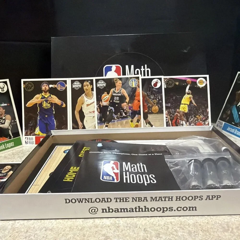 NBA Math Hoops 2015 Hasbro Basketball Board Game Educational Getty Images New